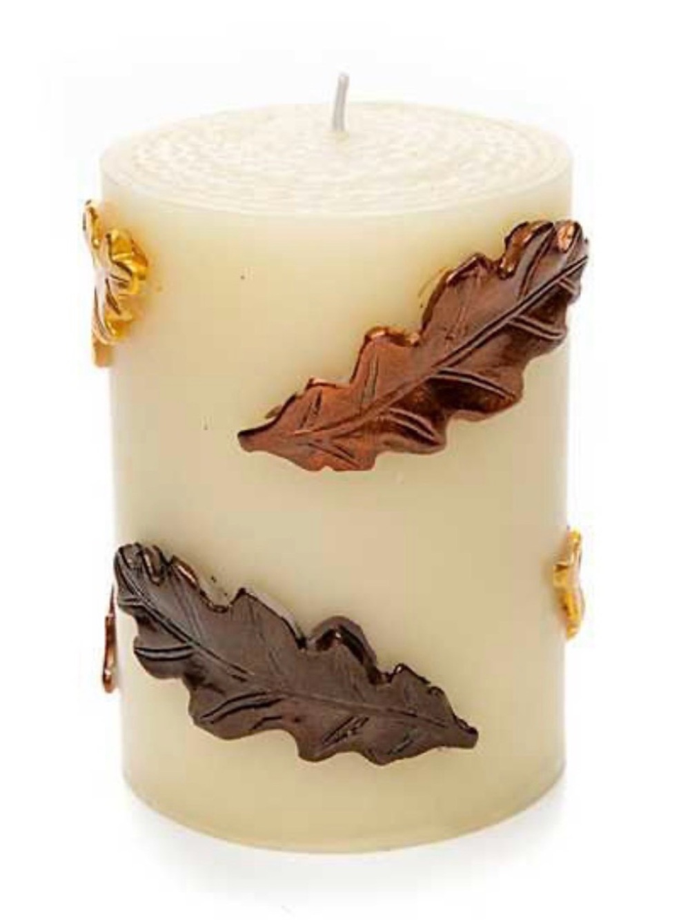 MacKenzie-Childs Falling Leaves 4" Pillar Candle NIB